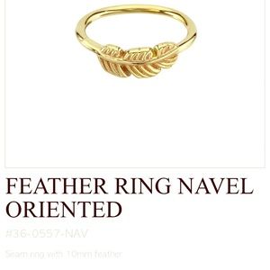 BVLA Gold Feather Hoop